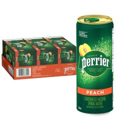 Perrier Peach Flavored Carbonated Mineral Water