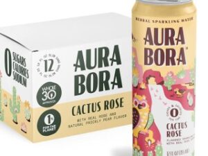 Cactus Rose Herbal Sparkling Water by Aura Bora